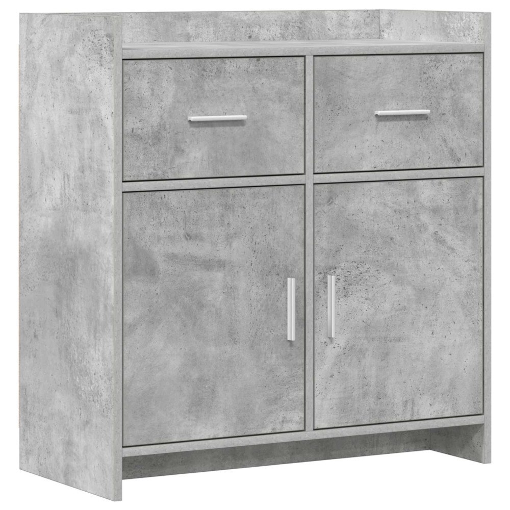 vidaXL Sideboard Betonggrå 75 x 36 x 80 cm Konstruerat trä