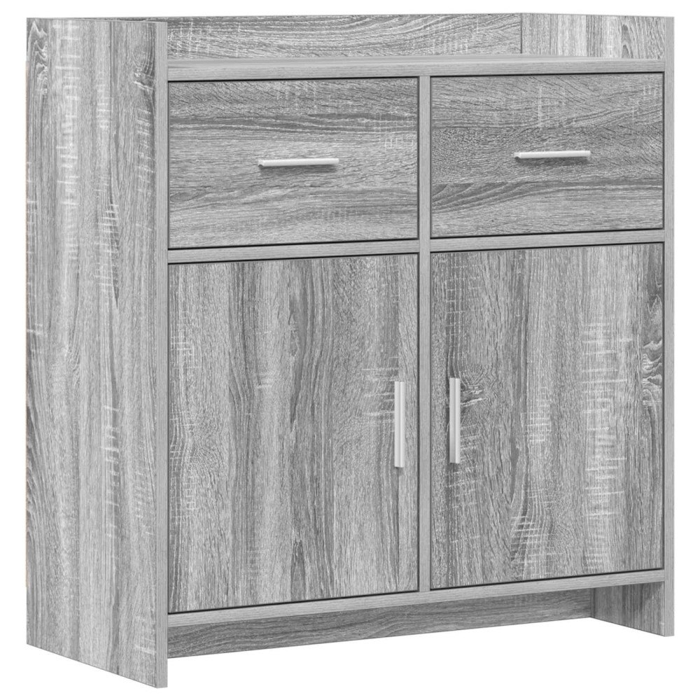 vidaXL Sideboard Grå Sonoma 75 x 36 x 80 cm Konstruerat trä