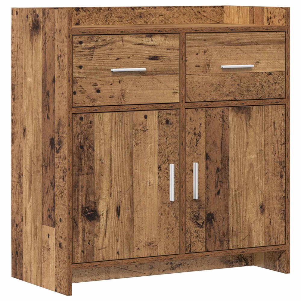 vidaXL Sideboard Gammalt trä 75 x 36 x 80 cm Konstruerat trä