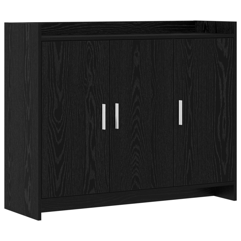 vidaXL Sideboard Svart ek 98,5 x 33 x 80 cm Konstruerat trä