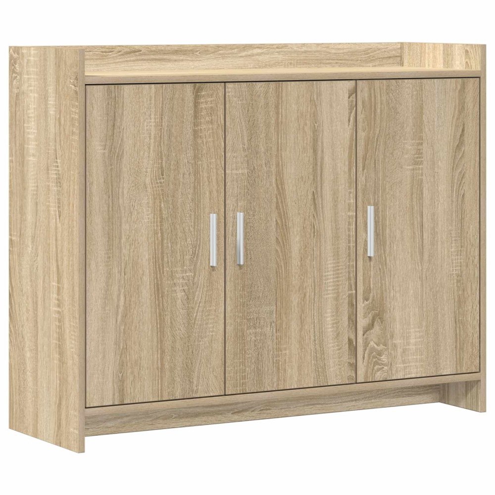 vidaXL Sideboard Sonoma-ek 98,5 x 33 x 80 cm Konstruerat trä