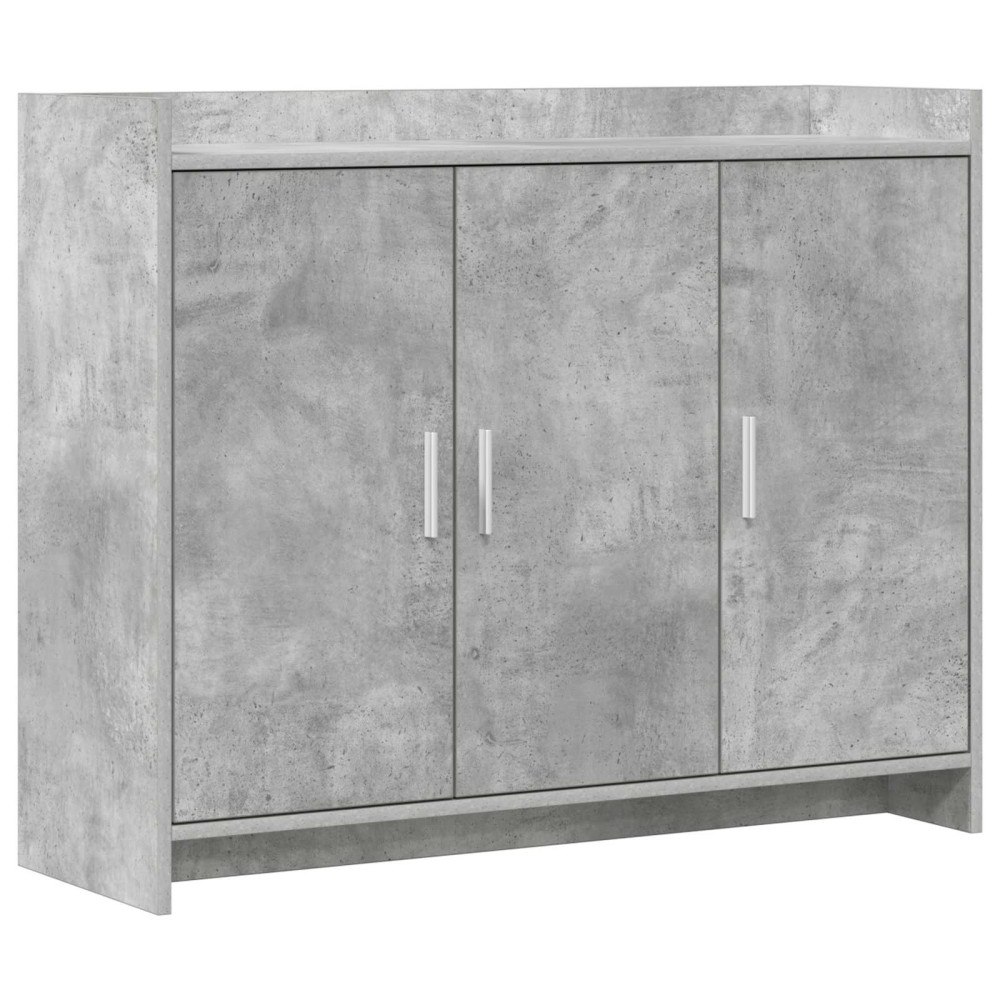 vidaXL Sideboard Betonggrå 98,5 x 33 x 80 cm Konstruerat trä