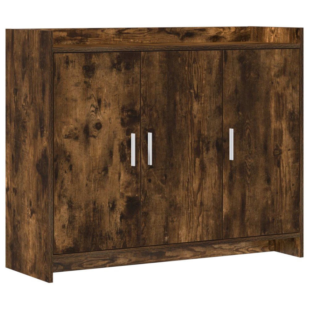 vidaXL Sideboard Rökt ek 98,5 x 33 x 80 cm Konstruerat trä