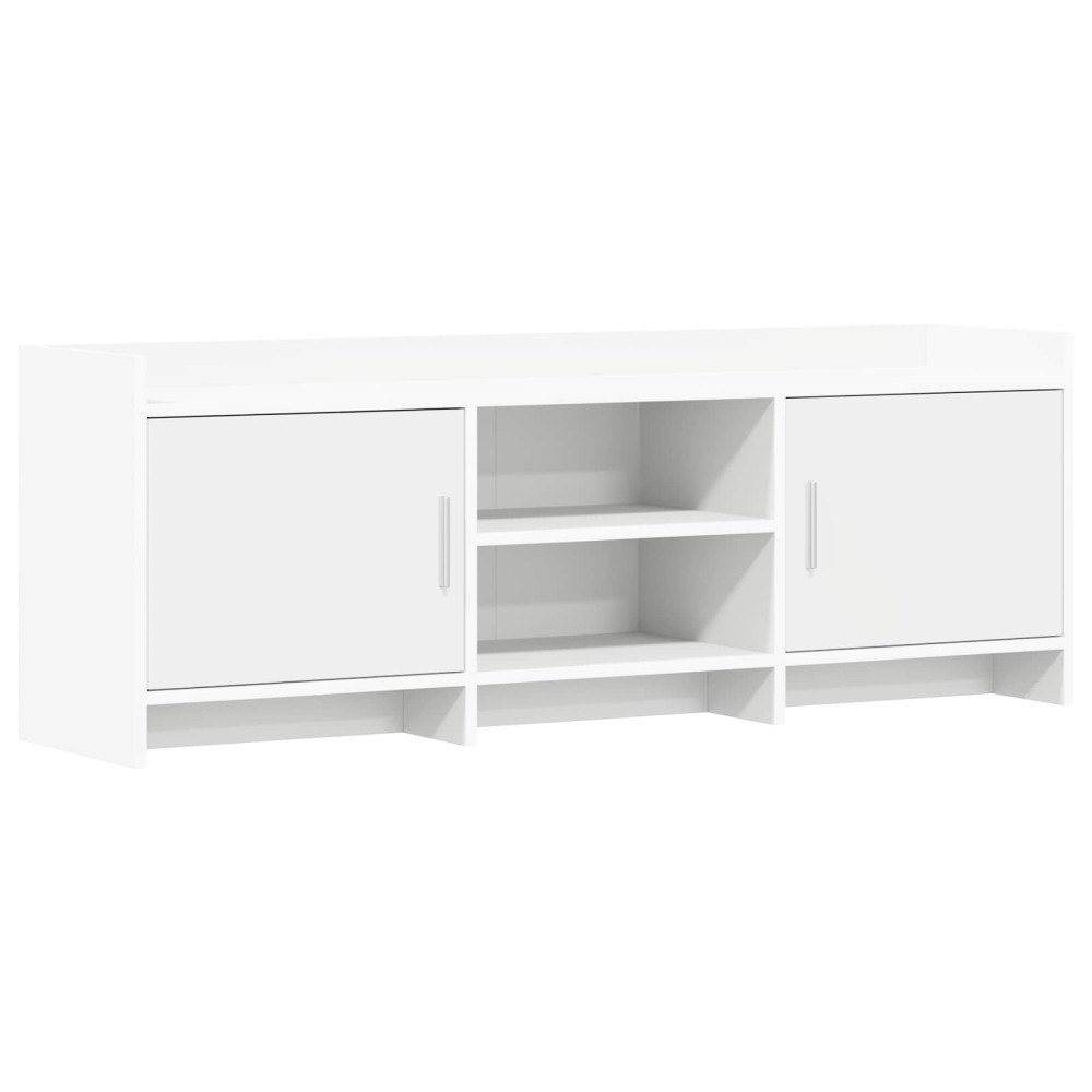vidaXL TV-skåp 130 x 33 x 47 cm Vit Konstruerat trä
