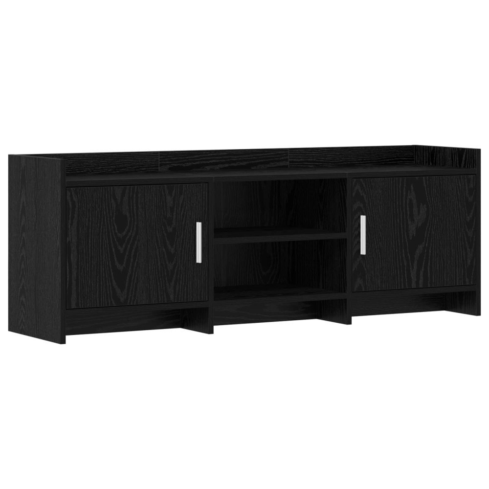 vidaXL TV-skåp 130 x 33 x 47 cm Svart ek Konstruerat trä