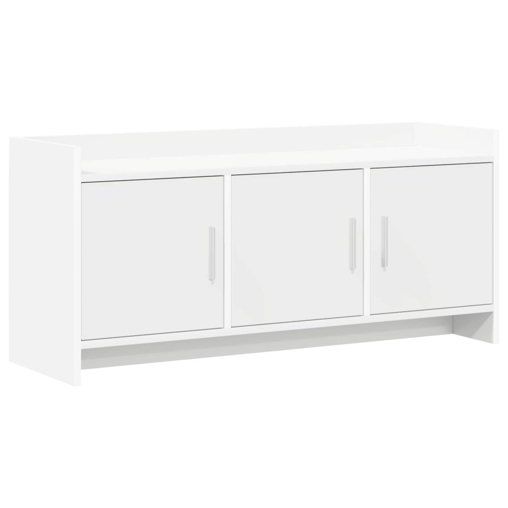 vidaXL TV-skåp 102 x 33 x 47 cm Vit Konstruerat trä