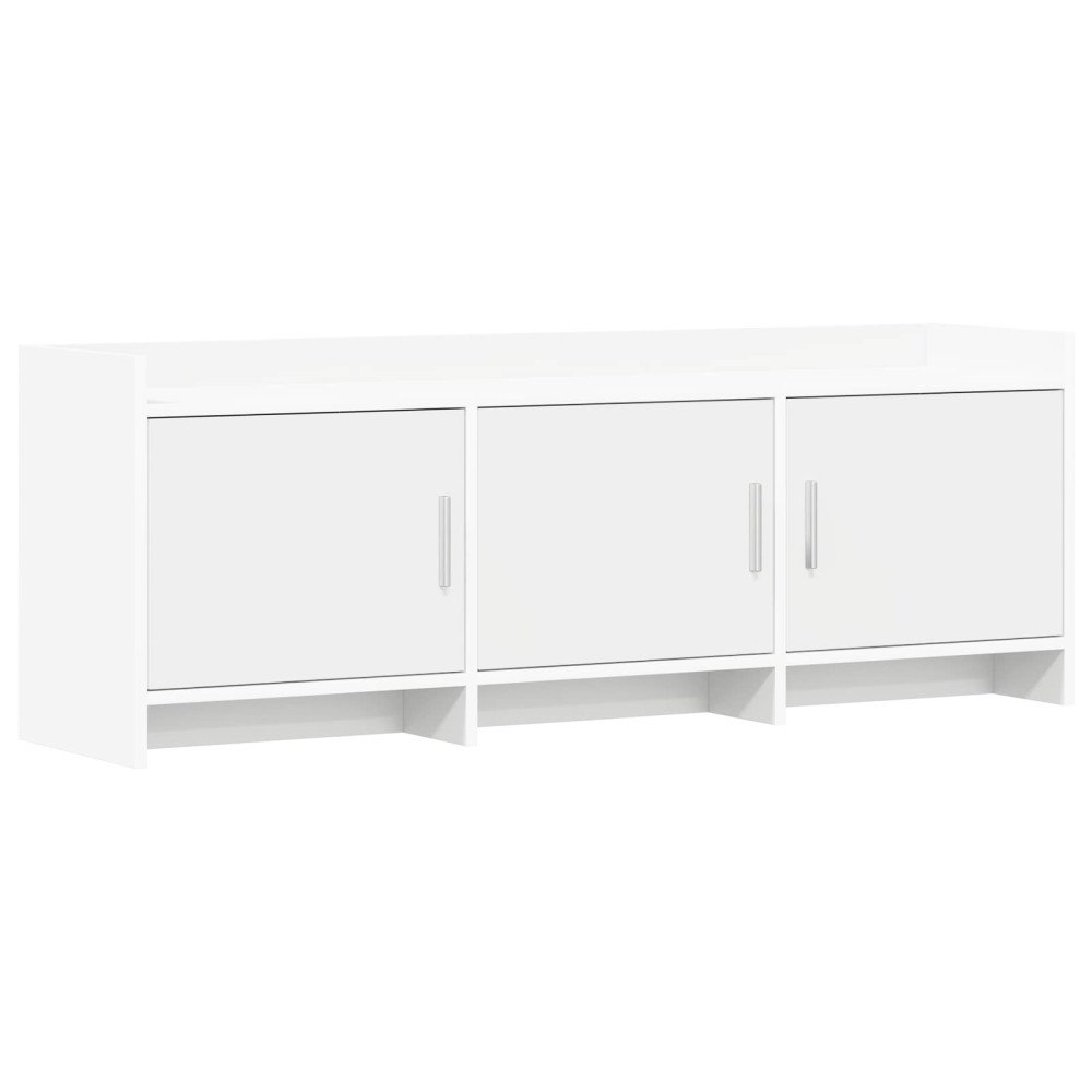 vidaXL TV-skåp 130 x 33 x 47 cm Vit Konstruerat trä