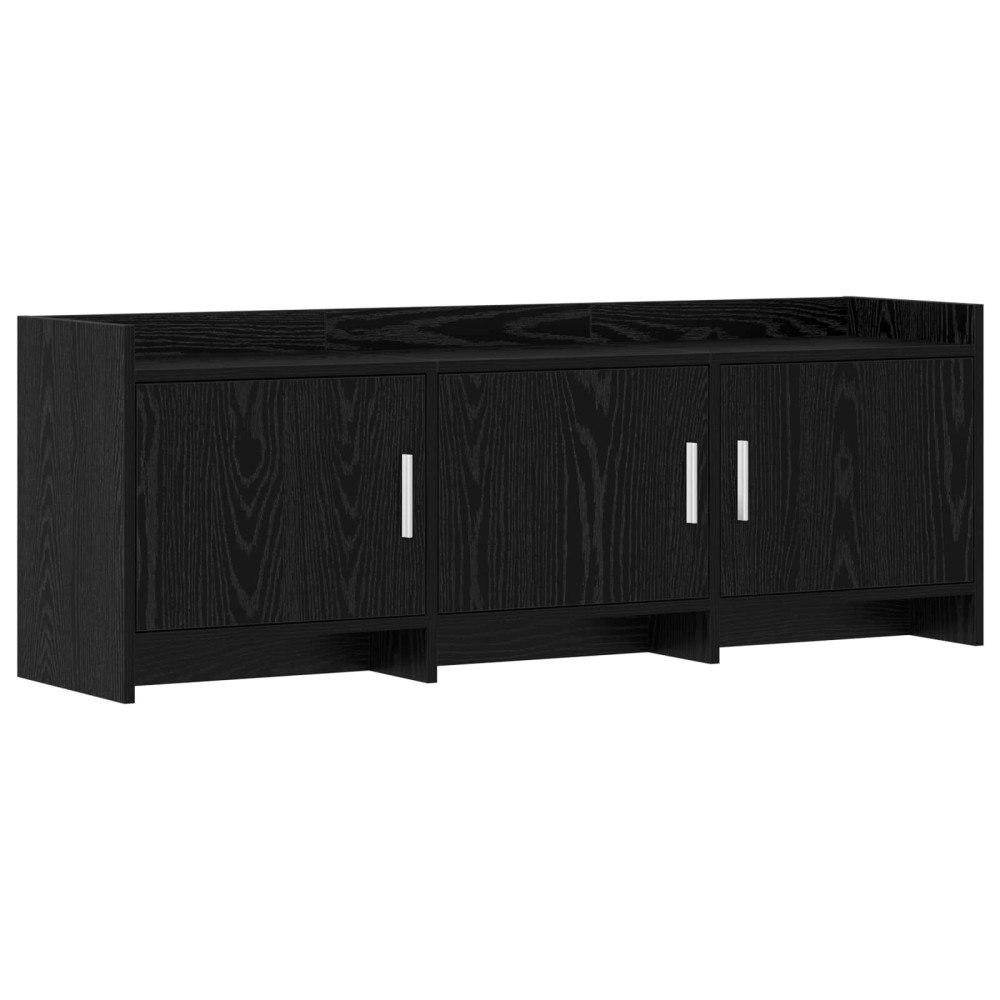 vidaXL TV-skåp 130 x 33 x 47 cm Svart ek Konstruerat trä
