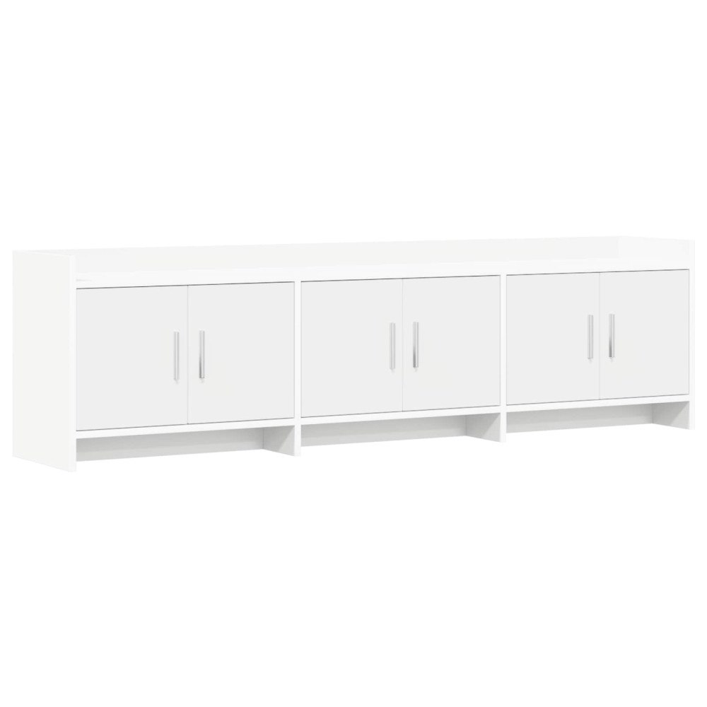 vidaXL TV-skåp 168 x 33 x 47 cm Vit Konstruerat trä