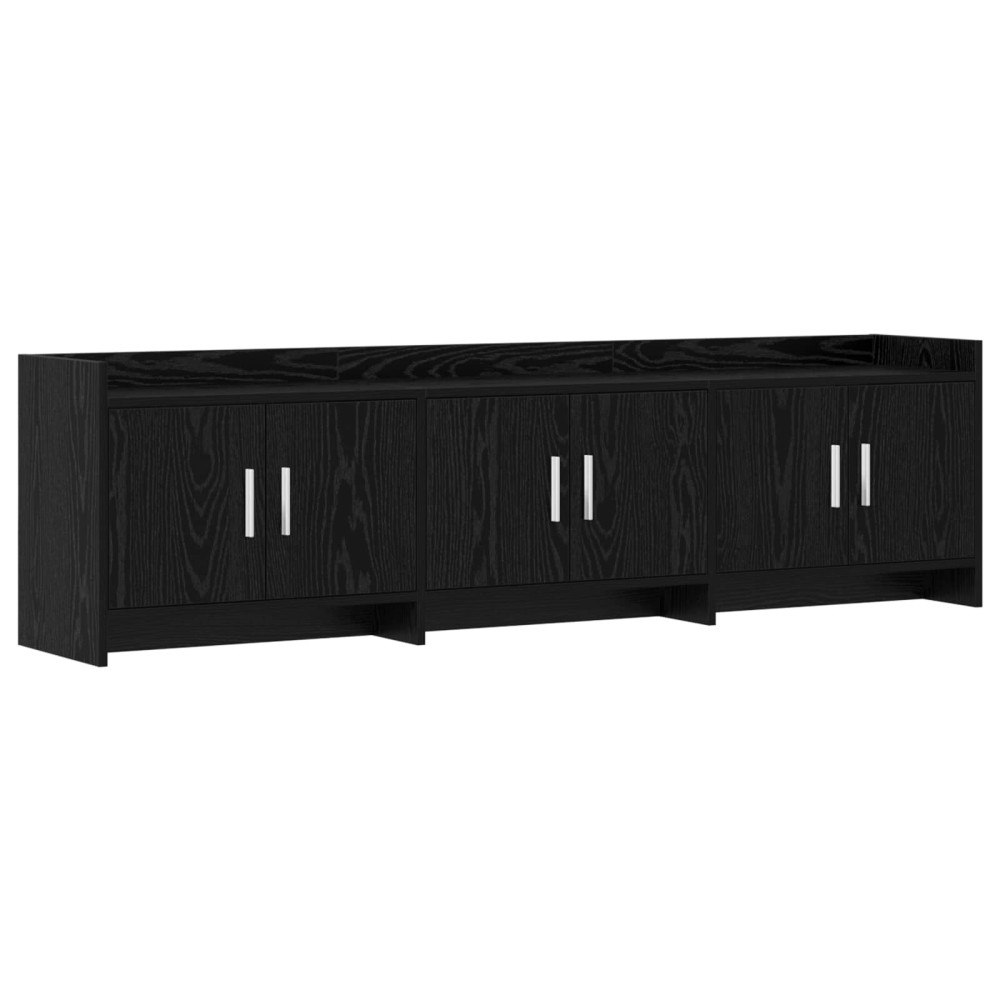 vidaXL TV-skåp 168 x 33 x 47 cm Svart ek Konstruerat trä