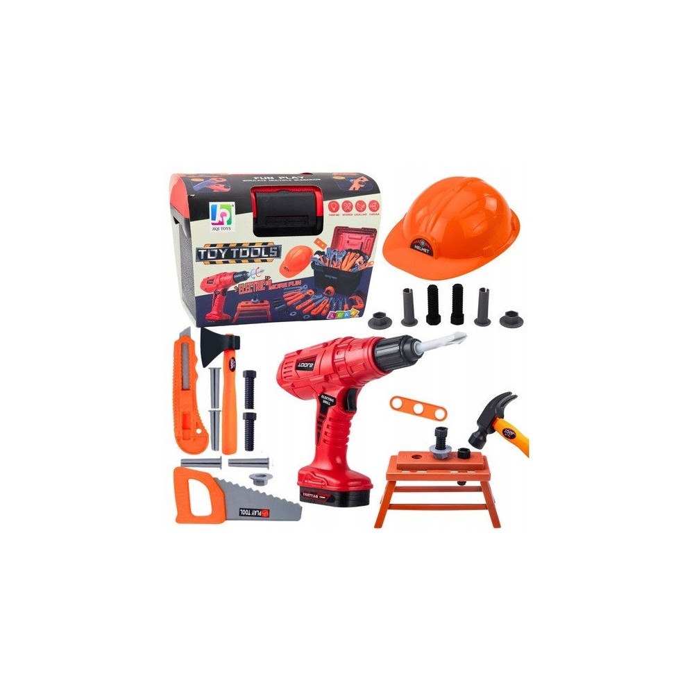 LEANToys LeanToys gör-det-själv-set verktygslåda med batteridriven bo...