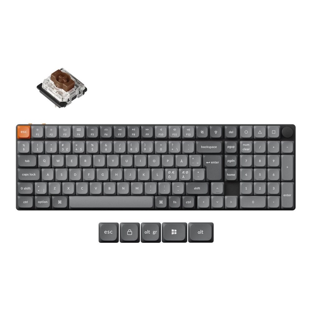 Keychron Keychron K17 Max - tangentbord - QMK , custom, mechanical - 96% - QWERTY - Nordisk Inmatningsenhet