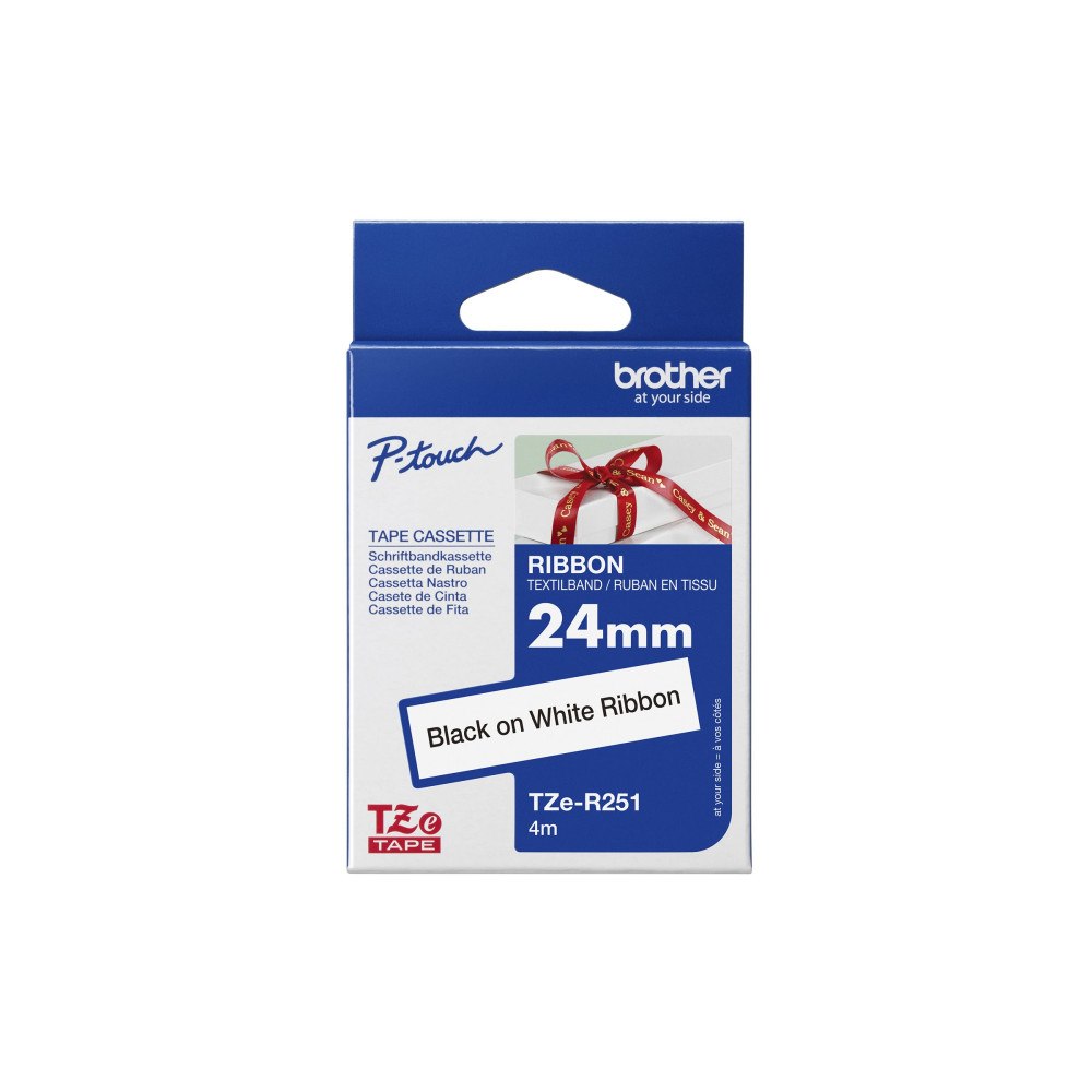 Brother Brother TZe-R251 - bandtejp - satin - 1 kassett(er) - Rulle (2,4 cm x 4 m)