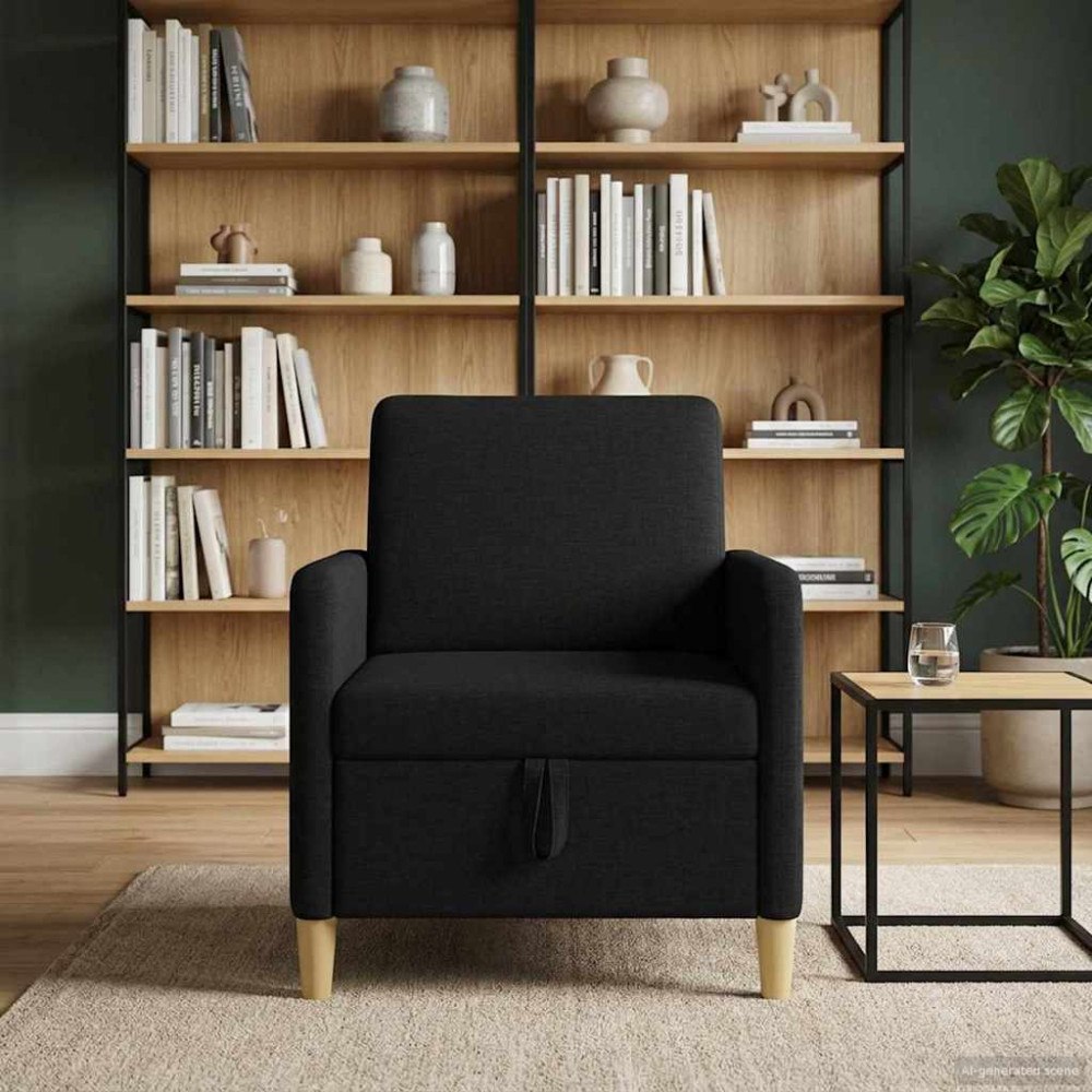 vidaXL Soffa med förvaring Svart 72 x 78 x 87 cm Polyester