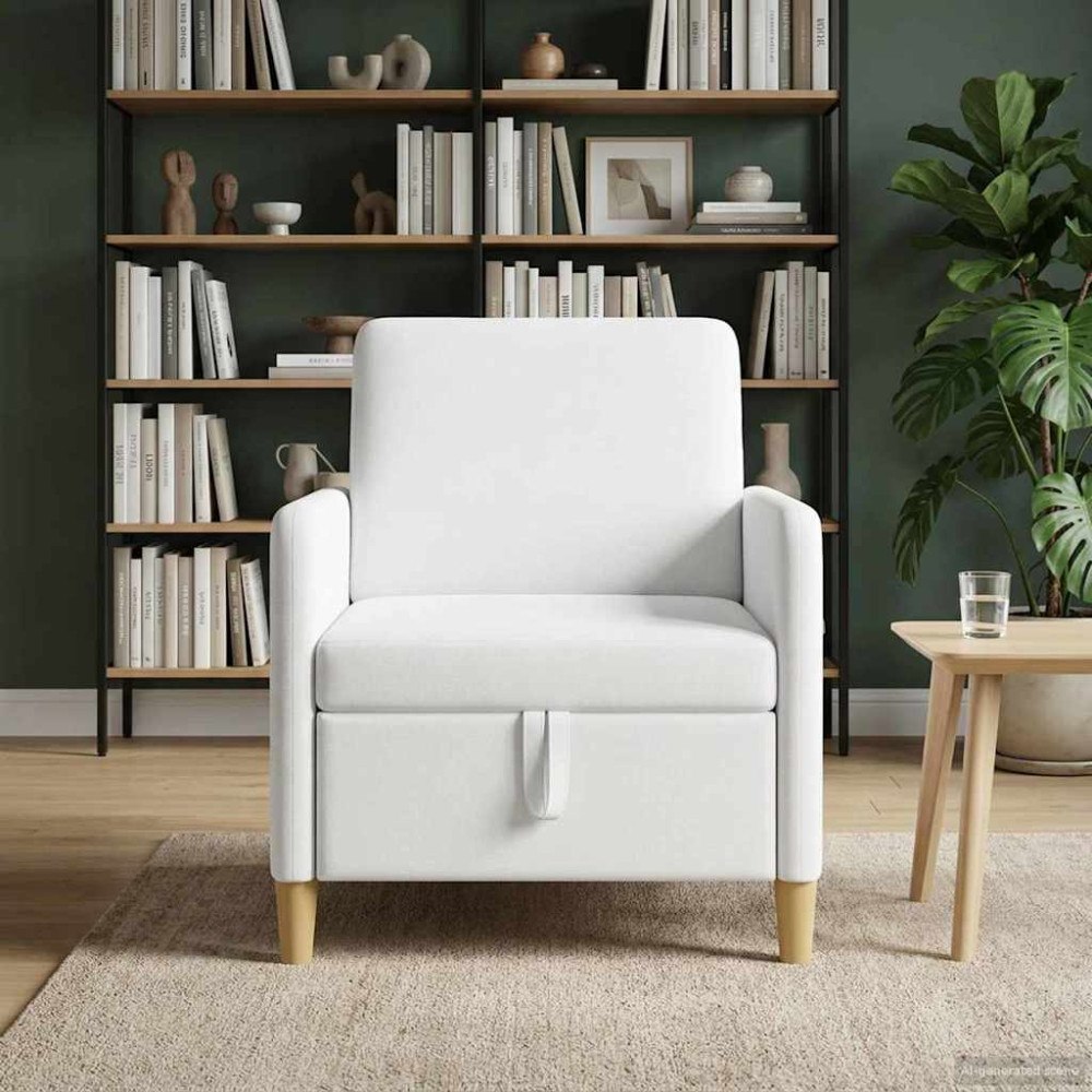 vidaXL Soffa med förvaring Vit 72 x 78 x 87 cm Polyester