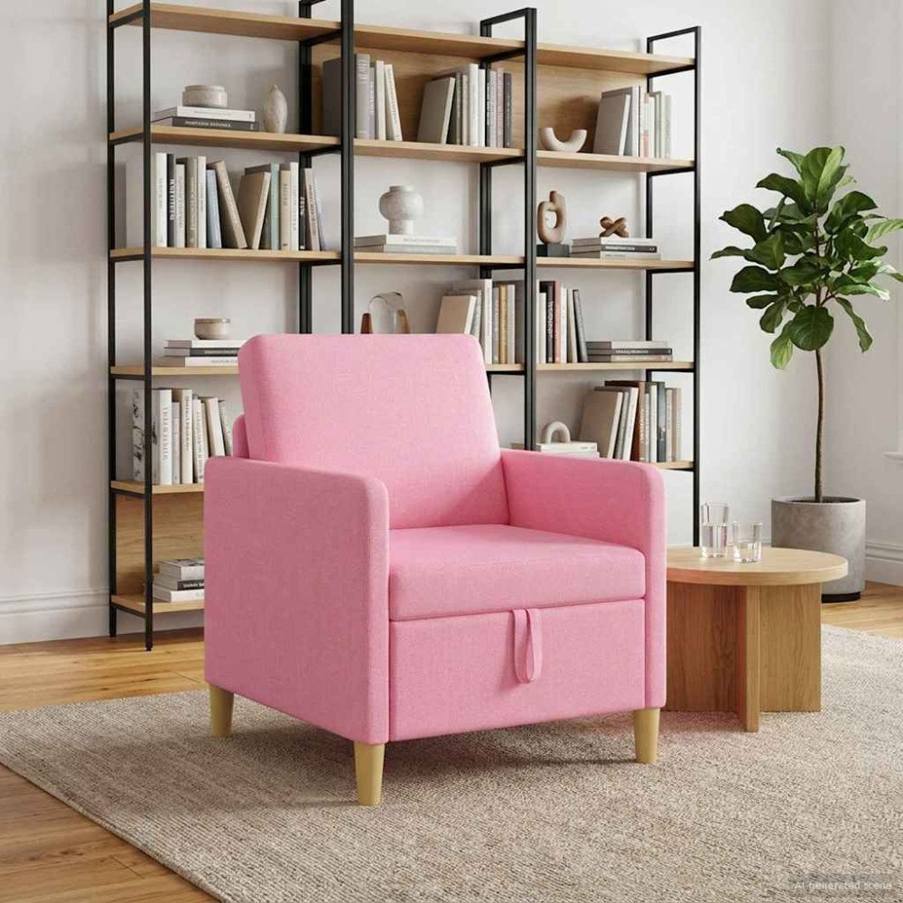vidaXL Soffa med förvaring Rosa 72 x 78 x 87 cm Polyester