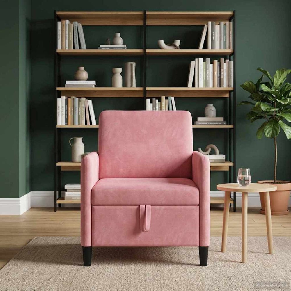 vidaXL Soffa med förvaring Rosa 72 x 78 x 87 cm Polyester