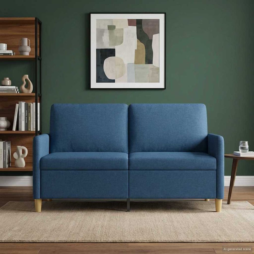 vidaXL Soffa med förvaring Blå 152 x 78 x 87 cm Polyester