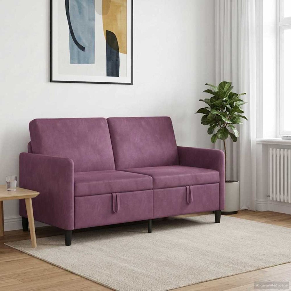 vidaXL Soffa med förvaring Lila 152 x 78 x 87 cm Polyester