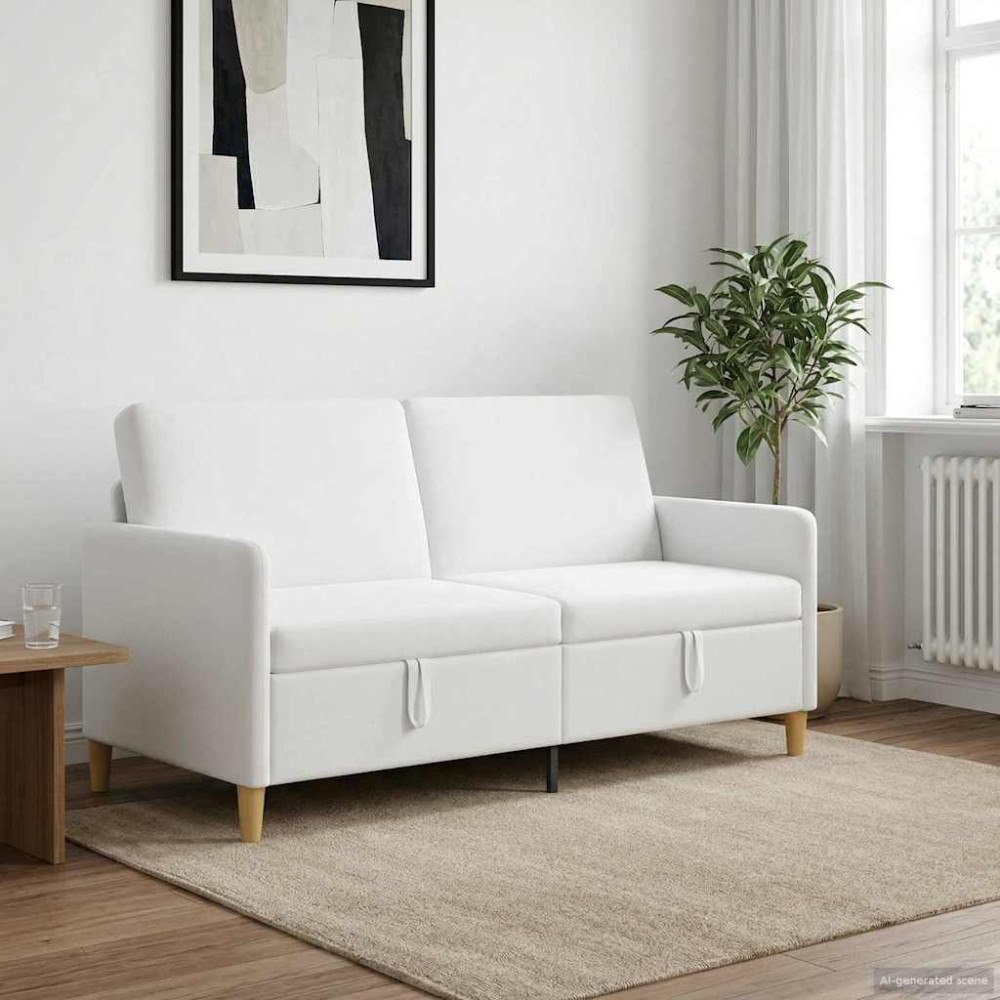 vidaXL Soffa med förvaring Vit 172 x 78 x 87 cm Polyester