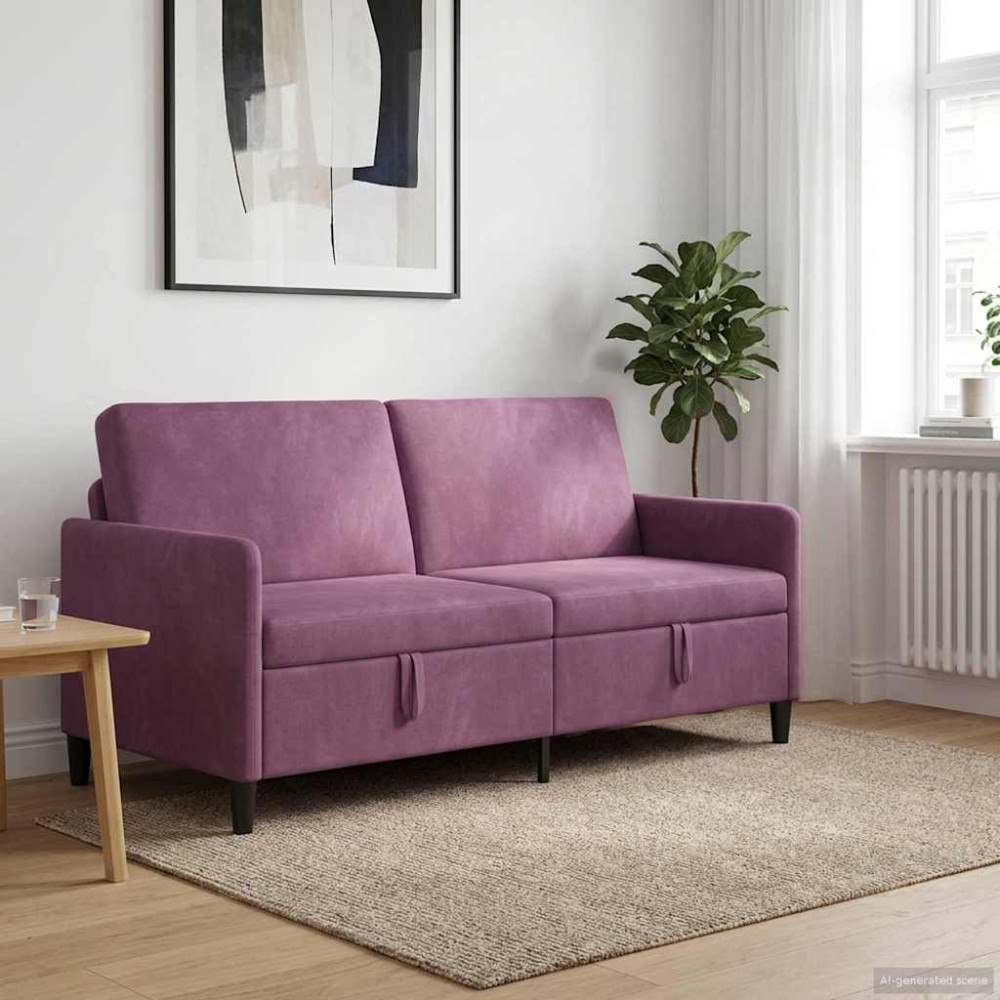 vidaXL Soffa med förvaring Lila 172 x 78 x 87 cm Polyester