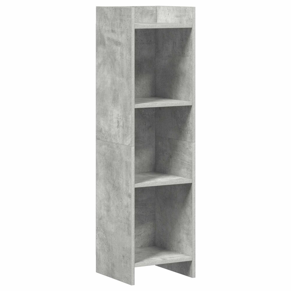 vidaXL Bokhylla Betonggrå 30 x 30 x 111 cm Konstruerat trä