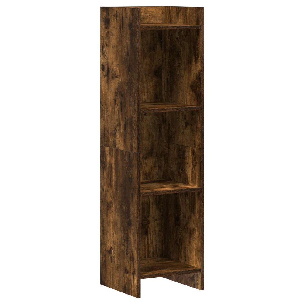 vidaXL Bokhylla Rökt ek 30 x 30 x 111 cm Konstruerat trä