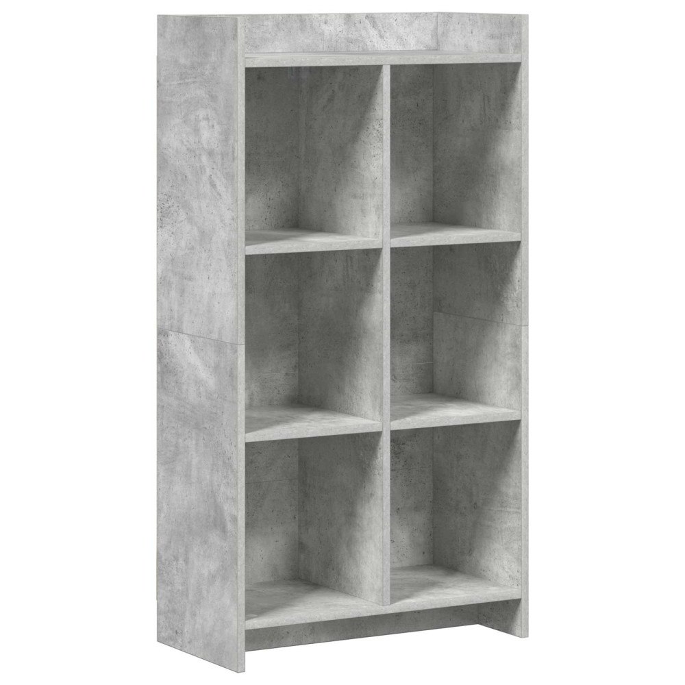 vidaXL Bokhylla Betonggrå 59 x 30 x 111 cm Konstruerat trä