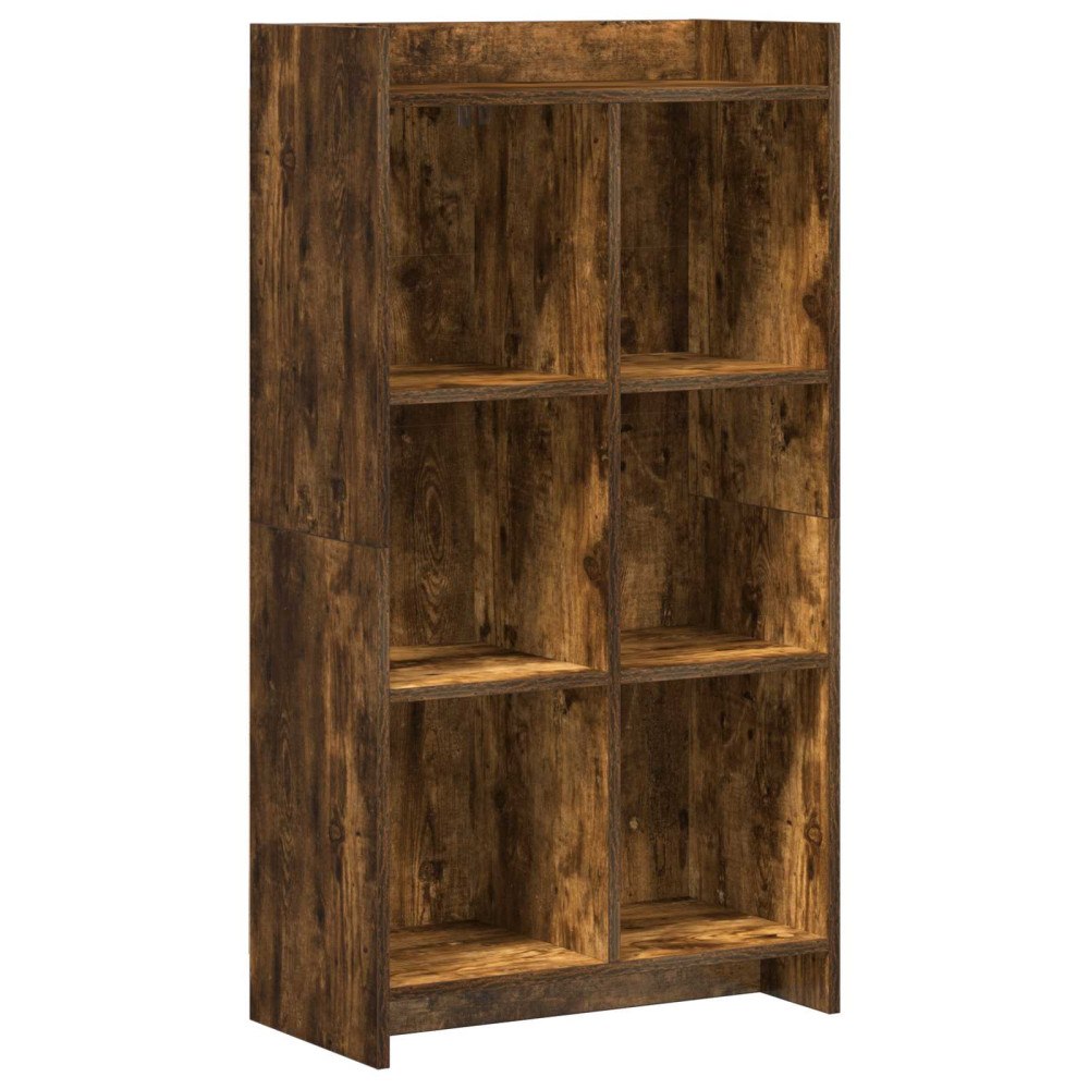 vidaXL Bokhylla Rökt ek 59 x 30 x 111 cm Konstruerat trä