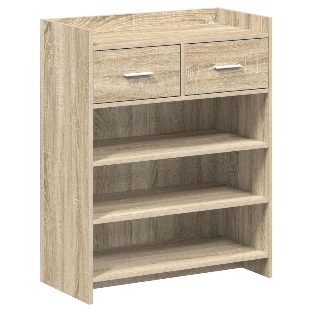 vidaXL Skoskåp med låda Sonoma-ek 73,5 x 36 x 92 cm Konstruerat trä