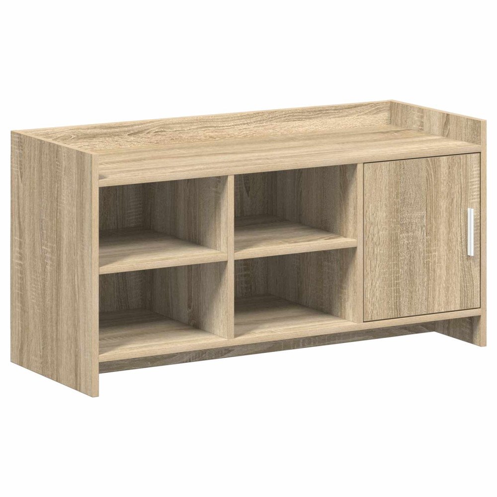vidaXL Skoskåp med dörr Sonoma-ek 100 x 39,5 x 51 cm Konstruerat trä