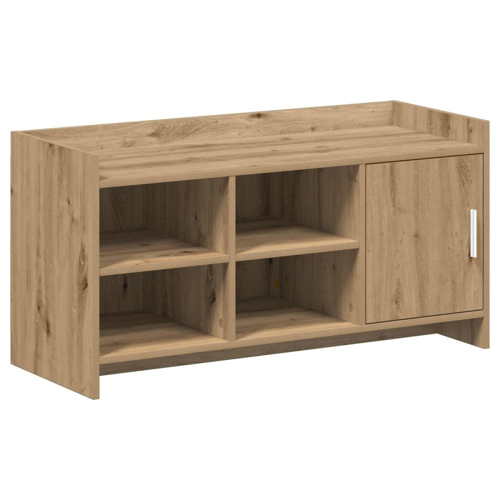 vidaXL Skoskåp med dörr Artisan-ek 100 x 39,5 x 51 cm Konstruerat trä