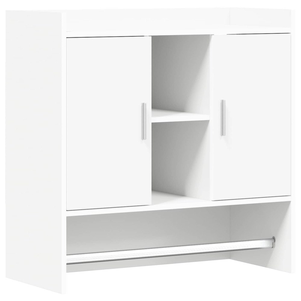 vidaXL Vägg hylla Väggmonterat Vit 80 x 36 x 80 cm Konstruerat trä