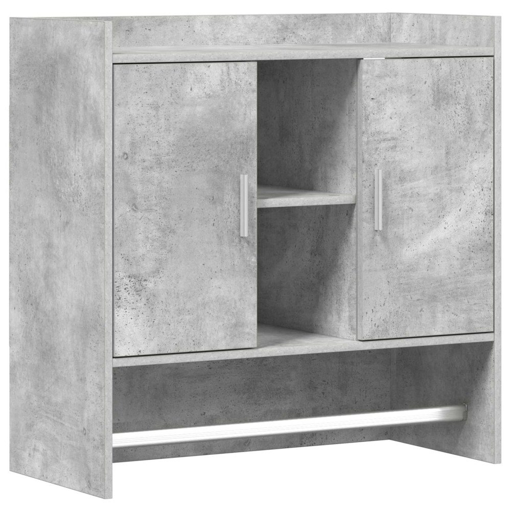 vidaXL Vägg hylla Väggmonterat Betonggrå 80 x 36 x 80 cm