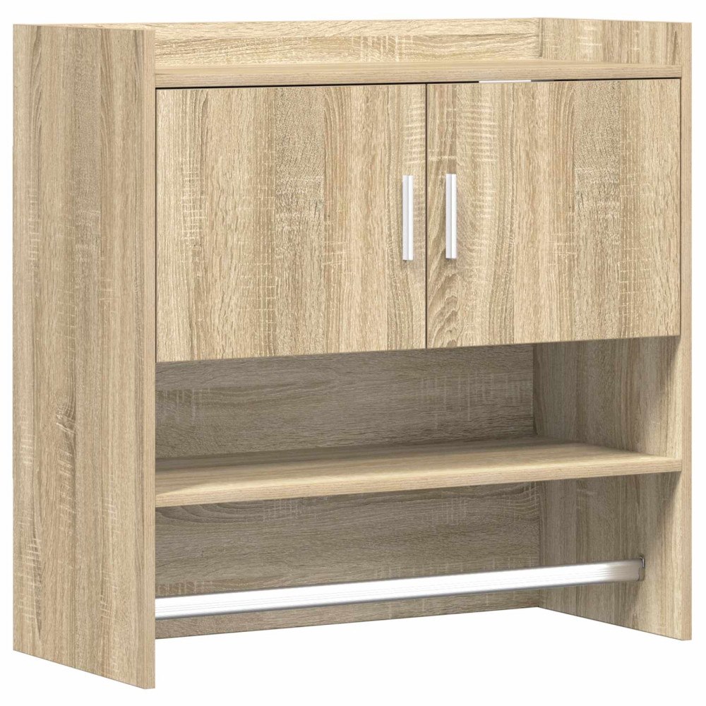 vidaXL Vägg hylla Väggmonterat Sonoma-ek 80 x 36 x 80 cm