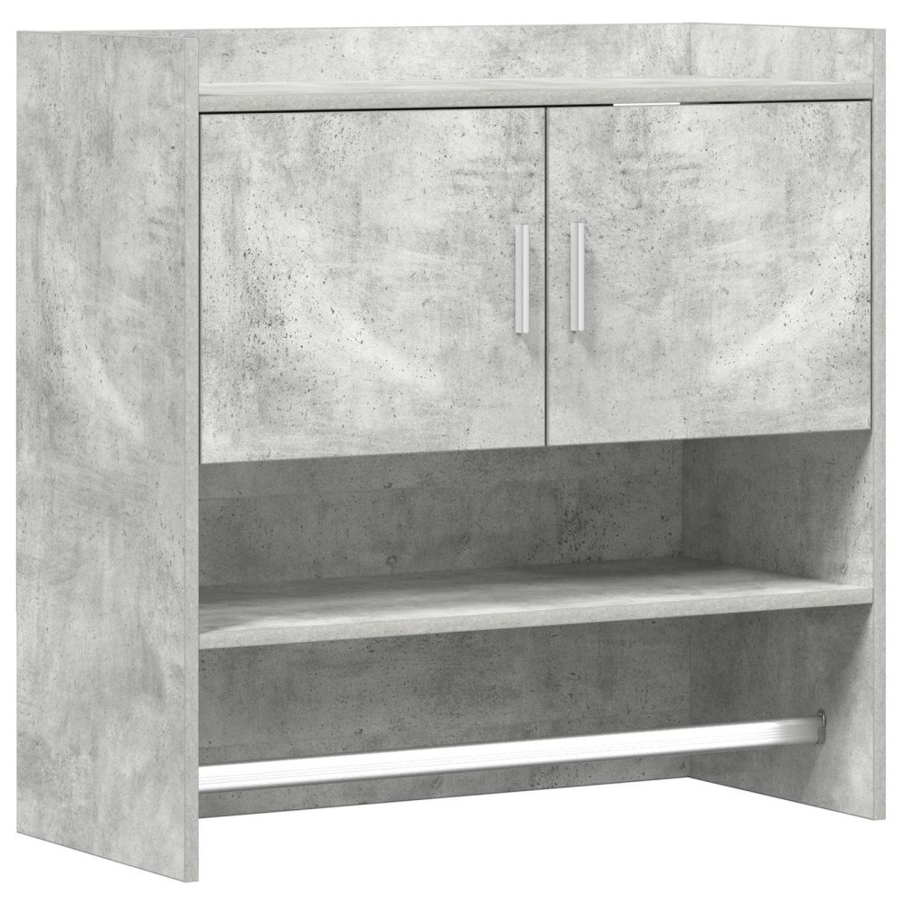 vidaXL Vägg hylla Väggmonterat Betonggrå 80 x 36 x 80 cm