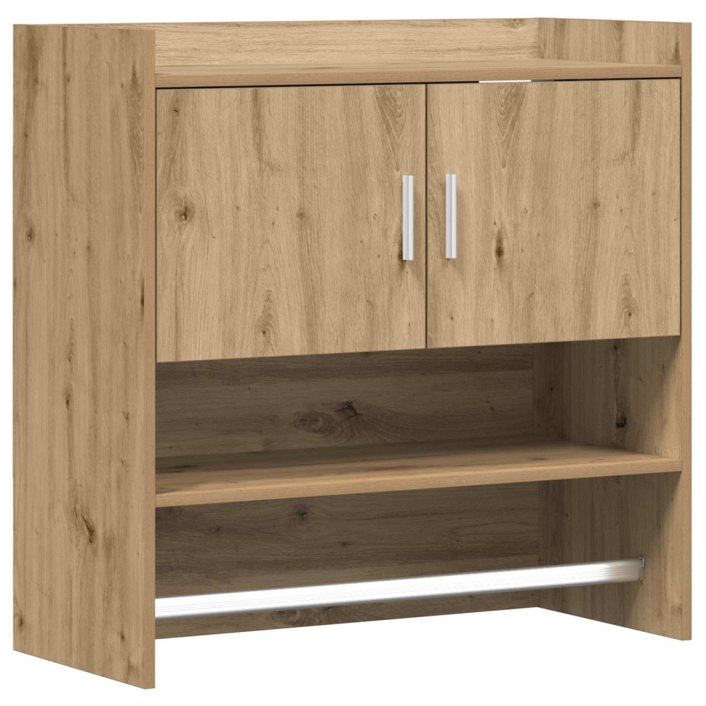 vidaXL Vägg hylla Väggmonterat Artisan-ek 80 x 36 x 80 cm
