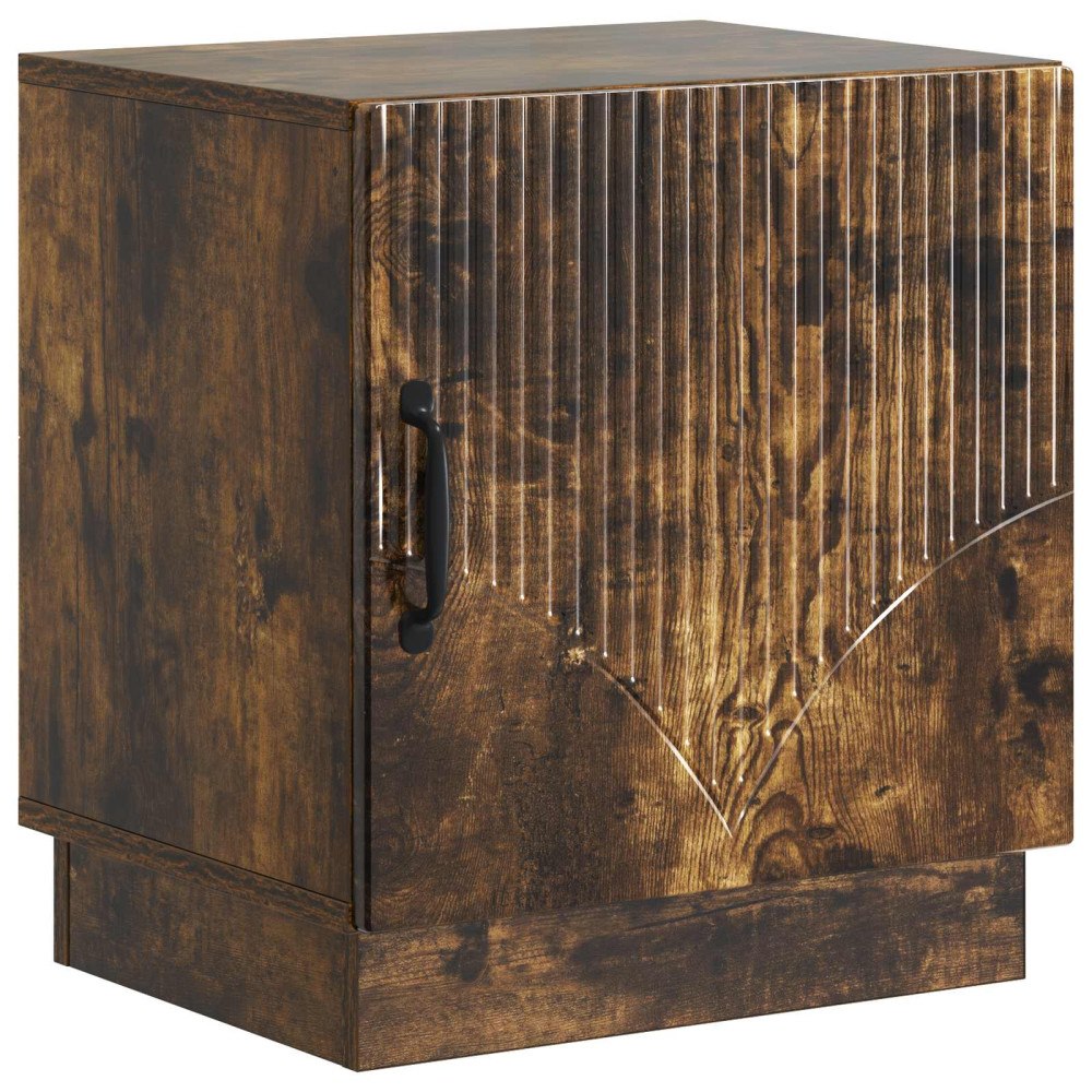 vidaXL Sängbord Rökt ek 43 x 34,5 x 47 cm Konstruerat trä