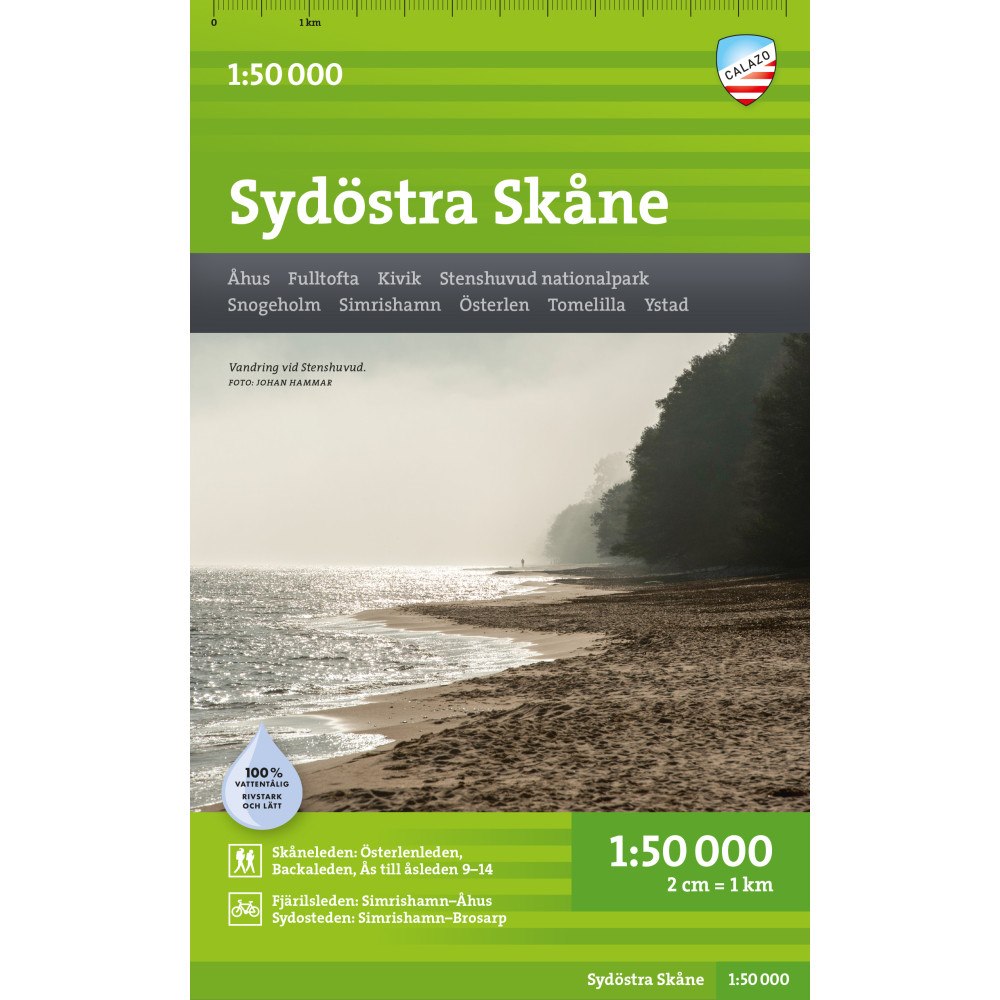 Calazo Förlag Sydöstra Skåne 1:50.000