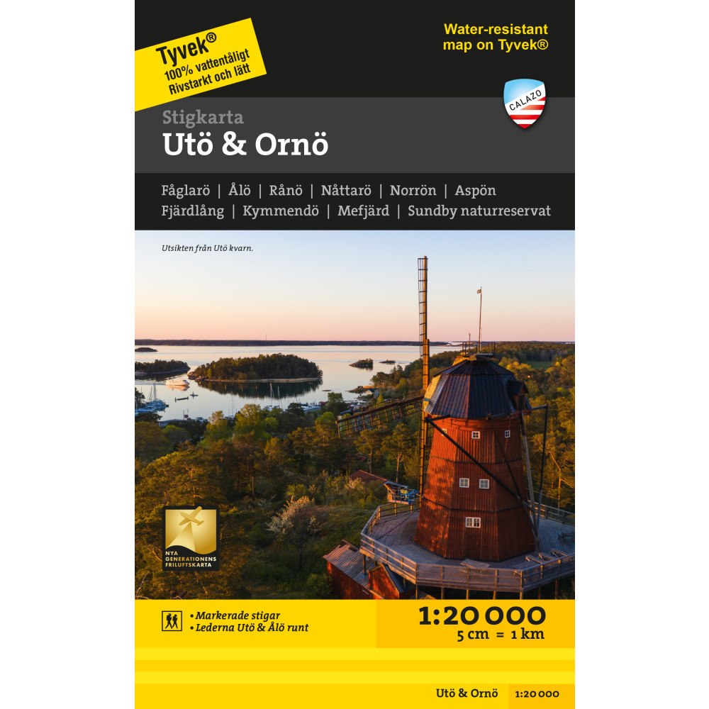 Calazo Förlag Stigkarta Utö & Ornö 1:25.000