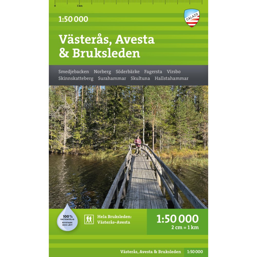 Calazo Förlag Västerås, Avesta & Bruksleden 1:50 000