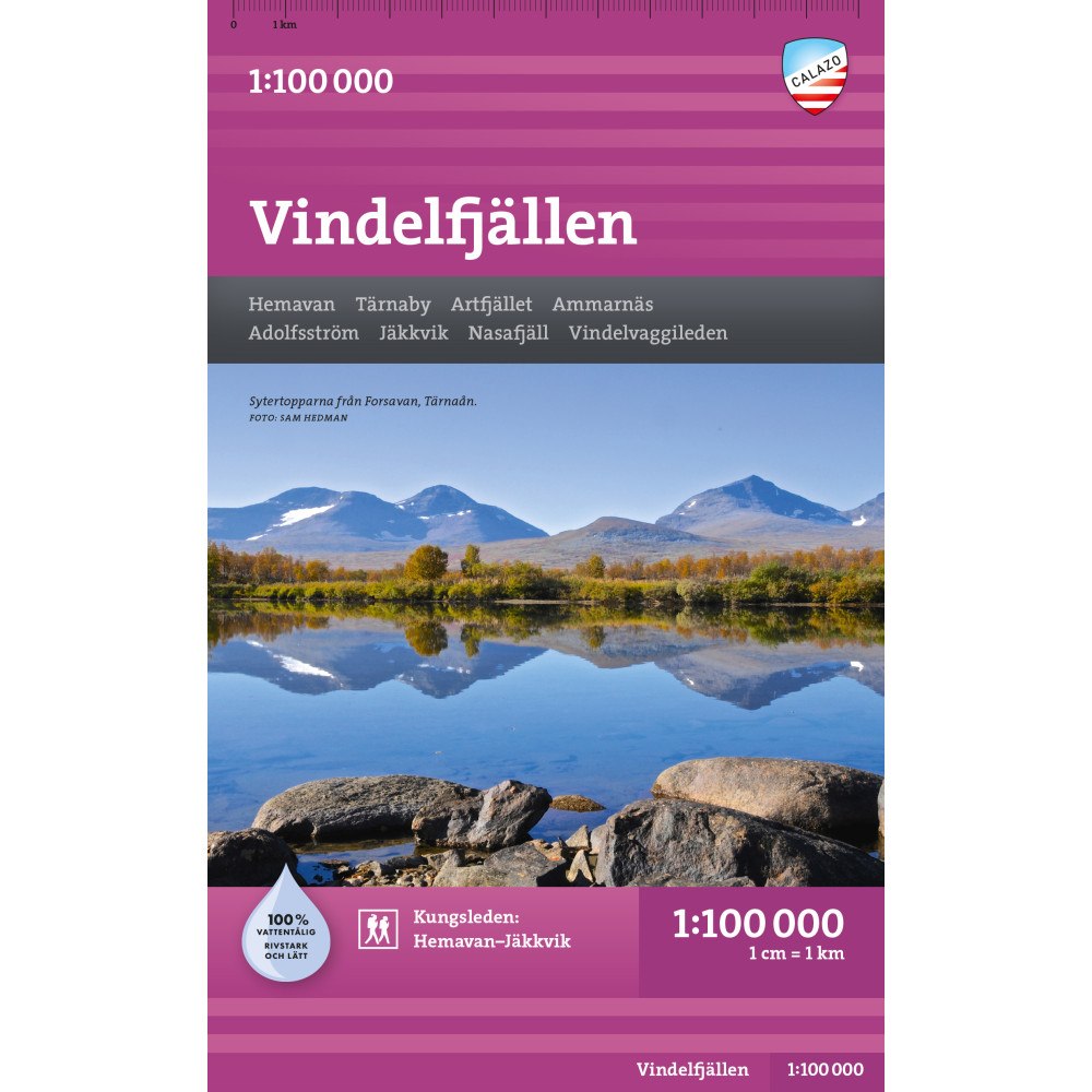 Calazo Förlag Vindelfjällen 1:100.000