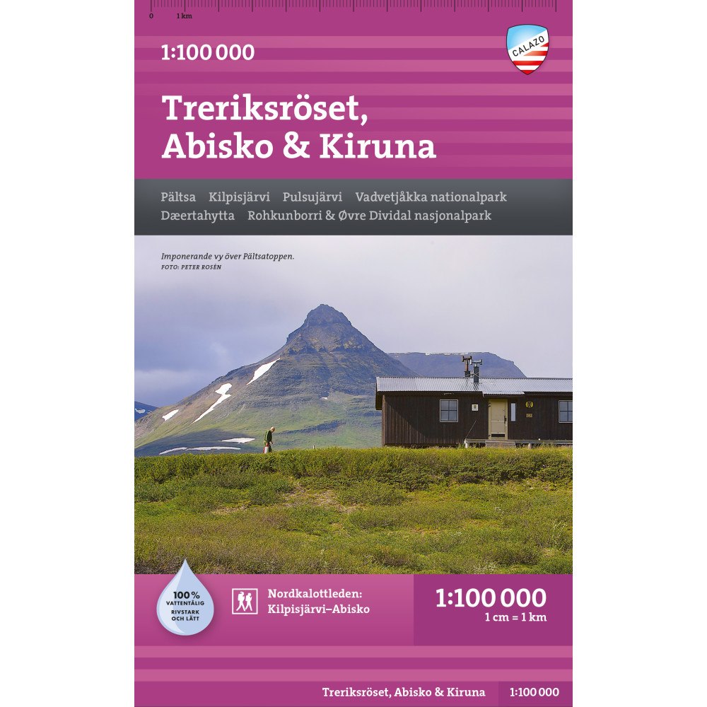 Calazo Förlag Treriksröset, Abisko & Kiruna 1:100000