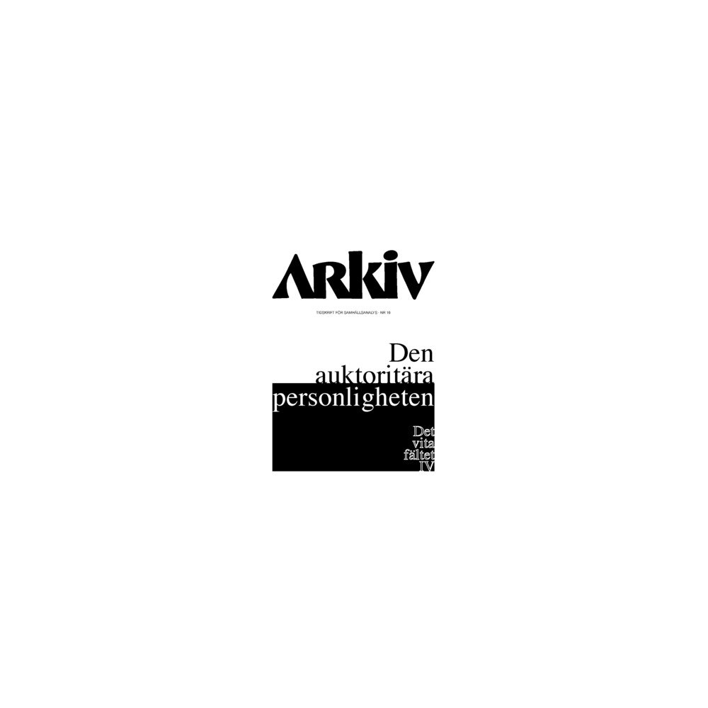 Anders Ramsay Arkiv. Tidskrift för samhällsanalys nr 16 (häftad)