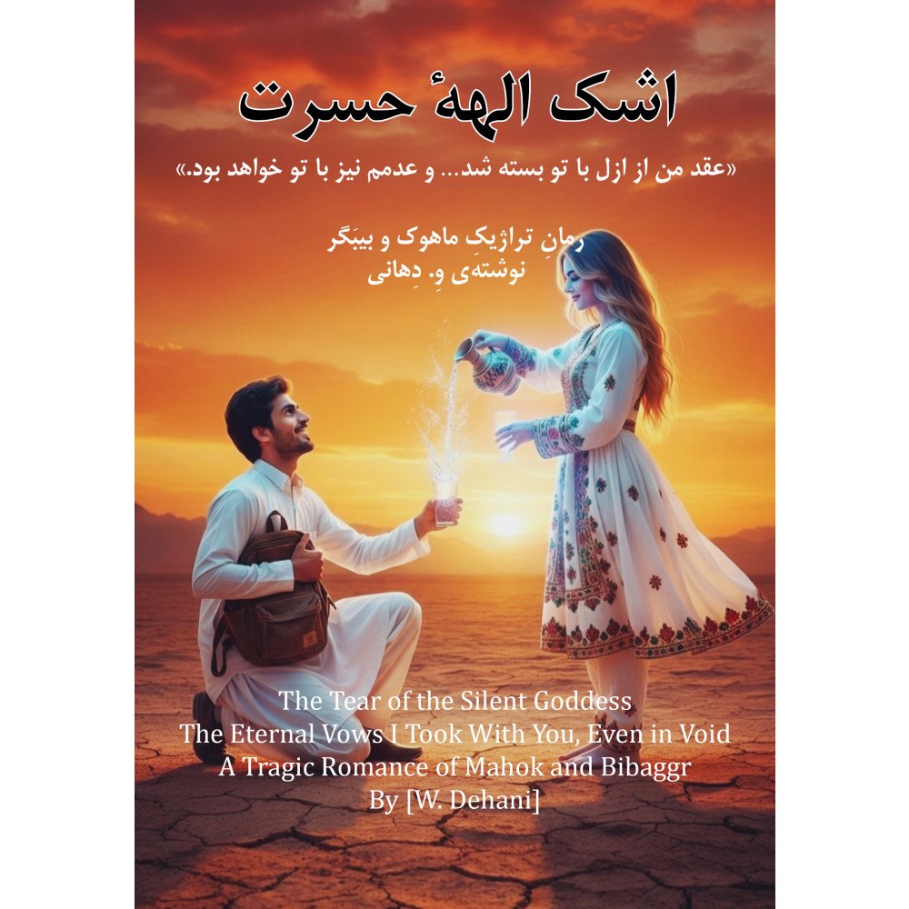Wahed Dehani Ashke Ellahe Hasrat : Aghde man az azal baa toh baste shod. Wa Adam - am ham baa toh khahad bud. (häftad, per)