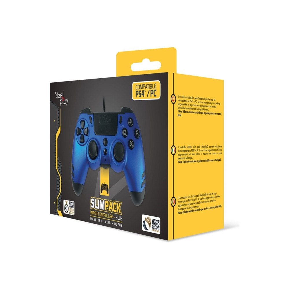 Pixminds Steelplay Slim Pack - spelkontroll - kabelansluten