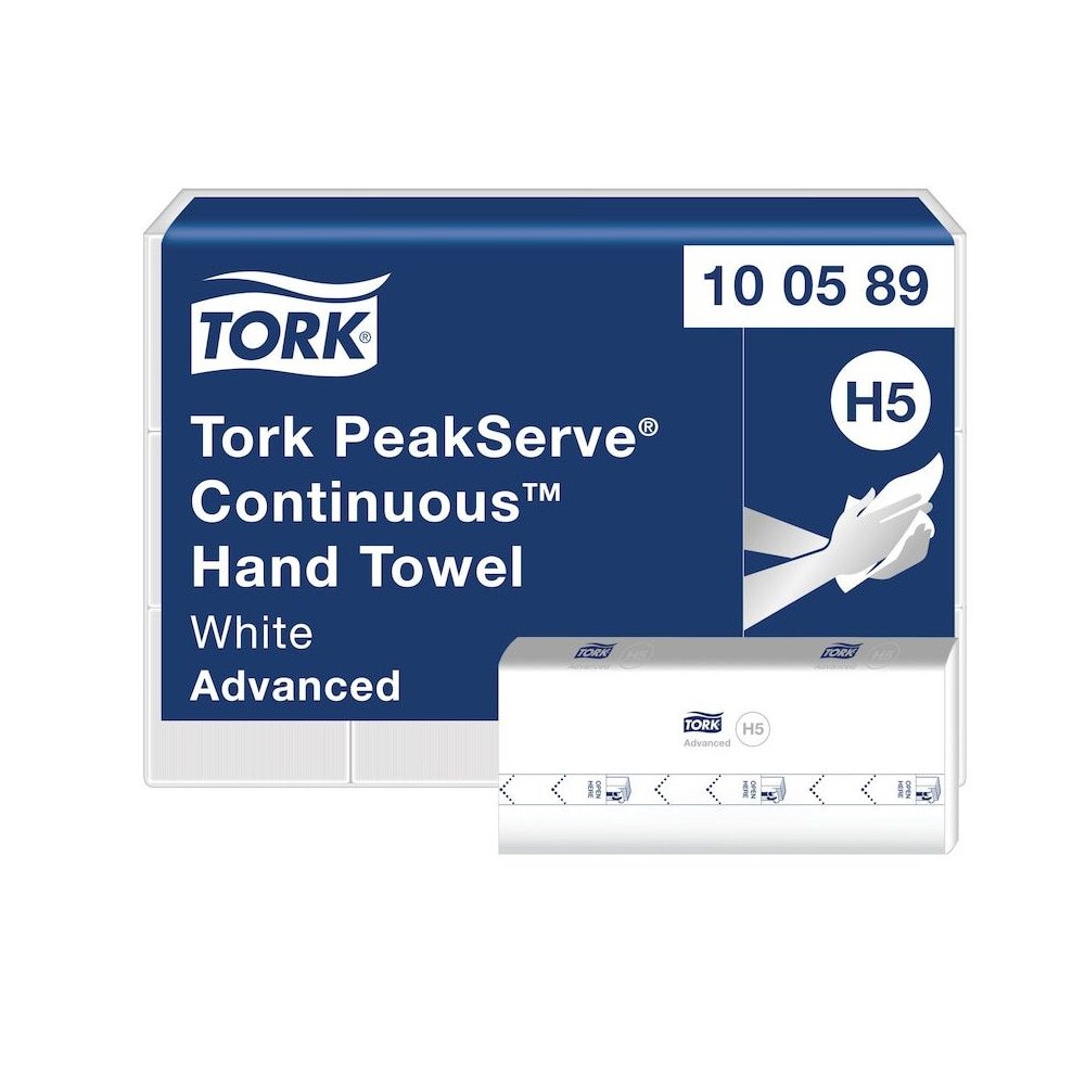 TORK Tork PeakServe Continuous Advanced - pappershandduk - 270 ark - vit (paket om 12)