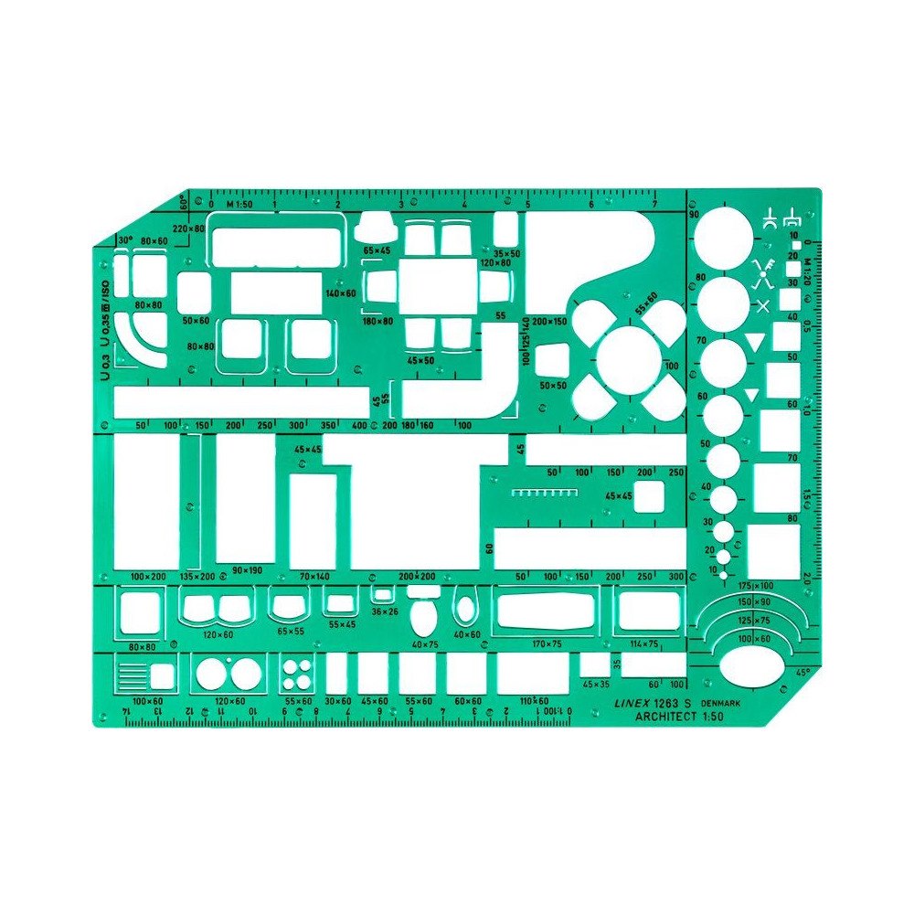 LINEX Linex 100413078, Grön, Plast, Glansigt, 1 mm, 160 mm, 230 mm