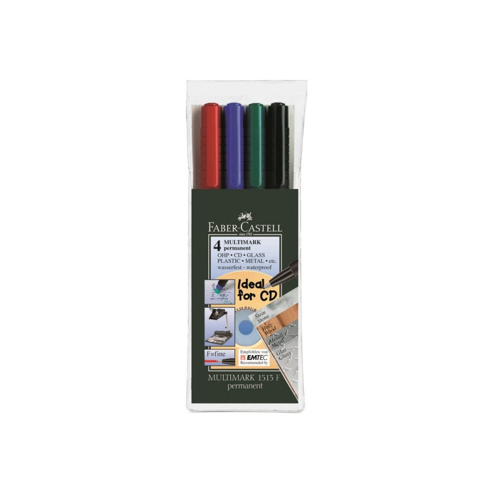 FABER-CASTELL Faber-Castell MULTIMARK 1513 - markering (paket om 4)