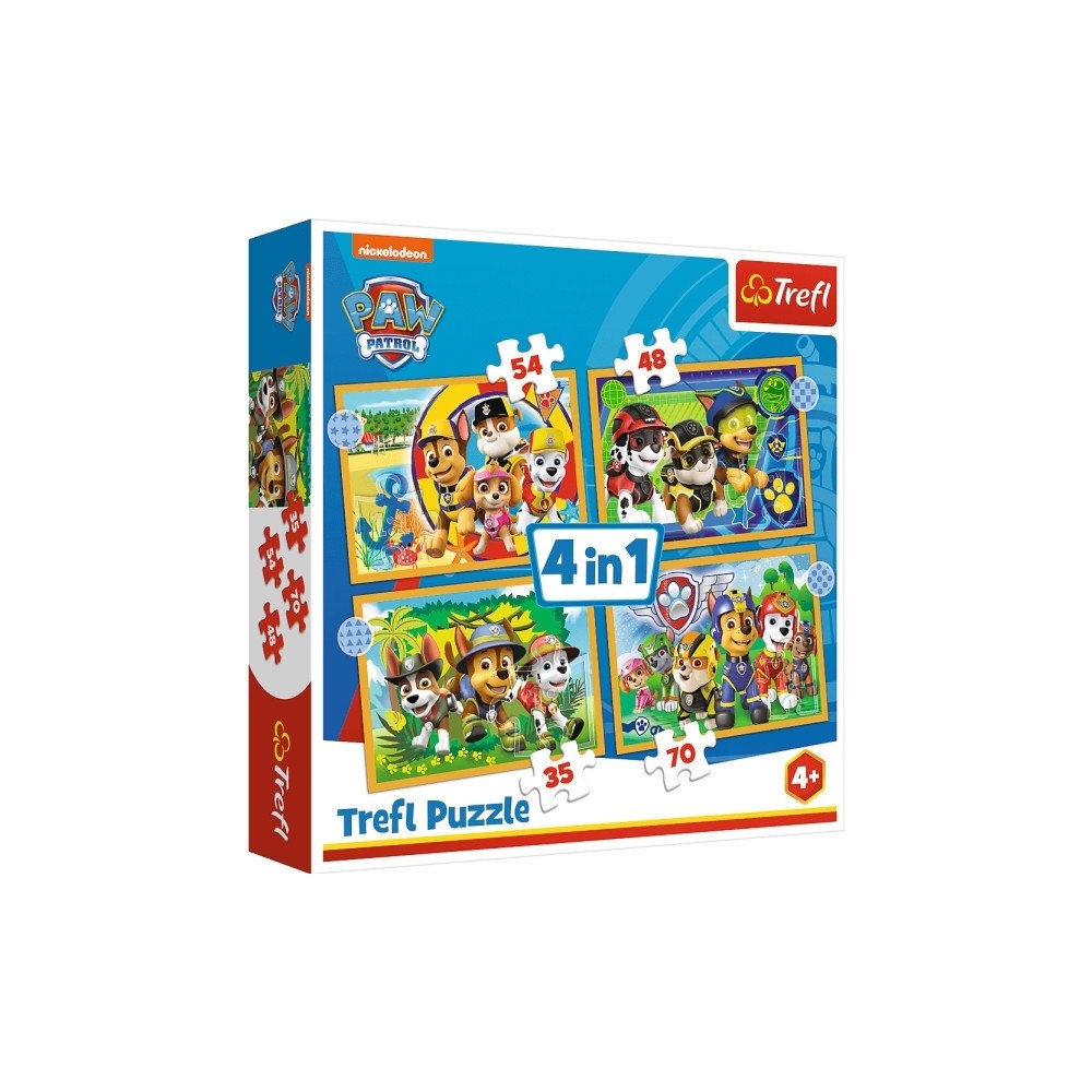 Trefl Trefl Puzzle 4in1 Holiday Paw Patrol PAW PATROL 34395 Trefl...